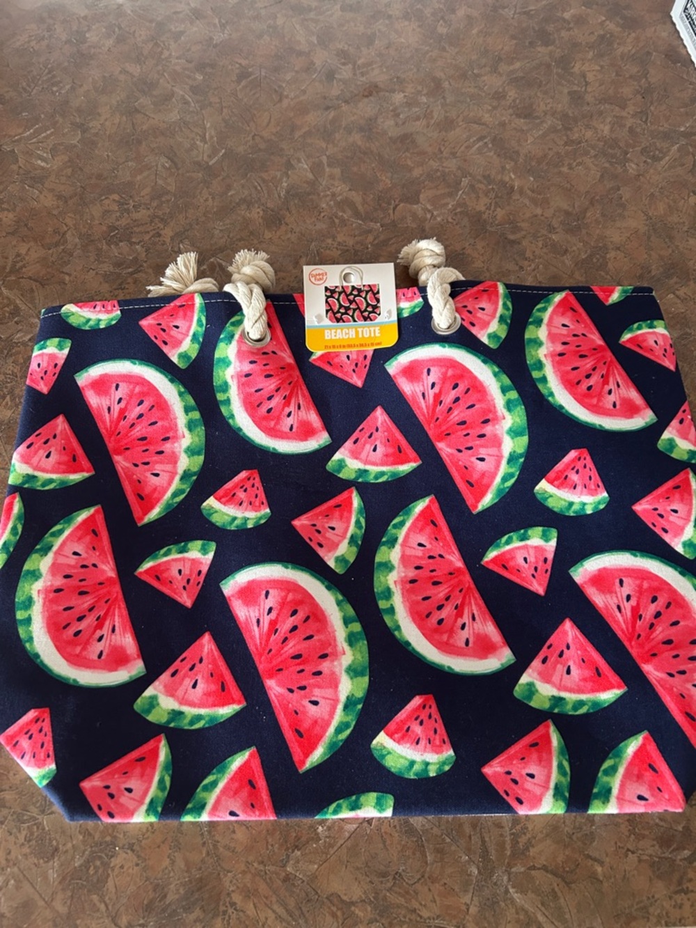 Summer Fun Canvas Beach Tote